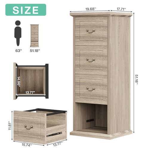 Walnut 4-Drawer Vertical File Cabinet X57835