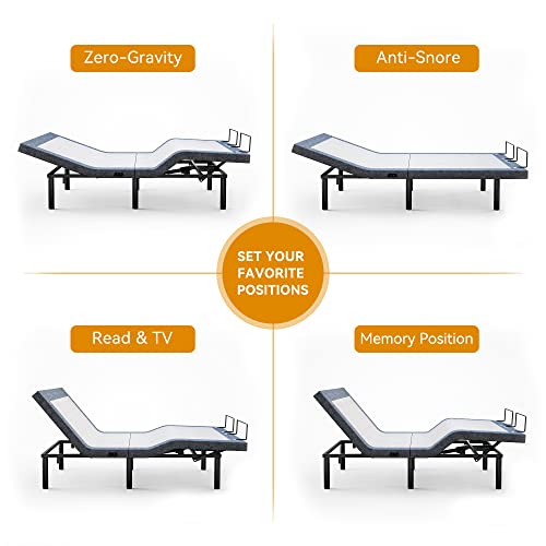 Adjustable Twin XL Electric Bed Frame with Wireless Remote S387347