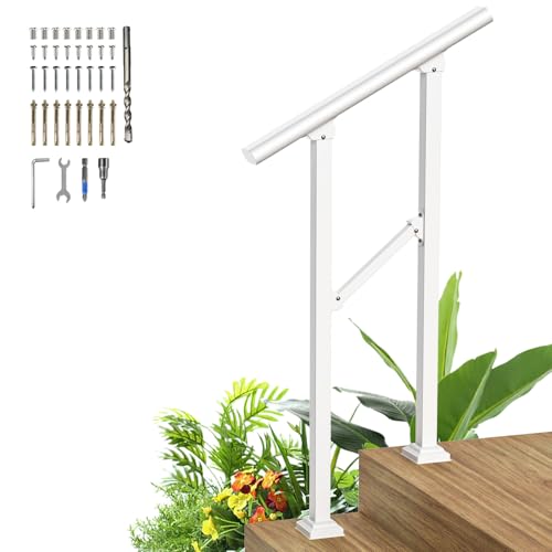 Black Heavy Duty Metal Handrail for Steps (1-3 Steps) F154