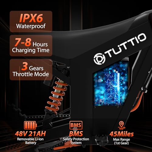 48V 21AH Electric Dirt Bike with 14"/12" Fat Tire O6580