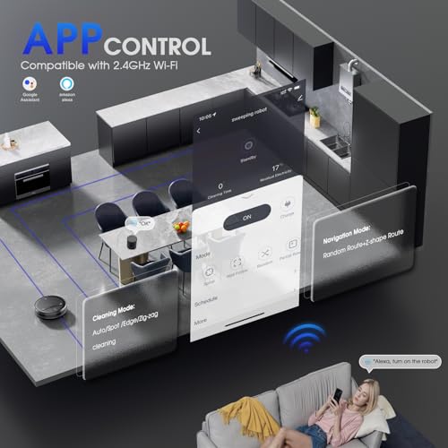 2-in-1 Robot Vacuum and Mop with Strong Suction R6501