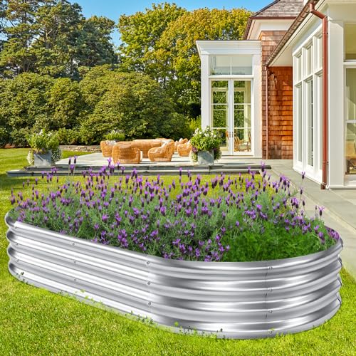 Galvanized Metal Raised Garden Bed 2Pck U979