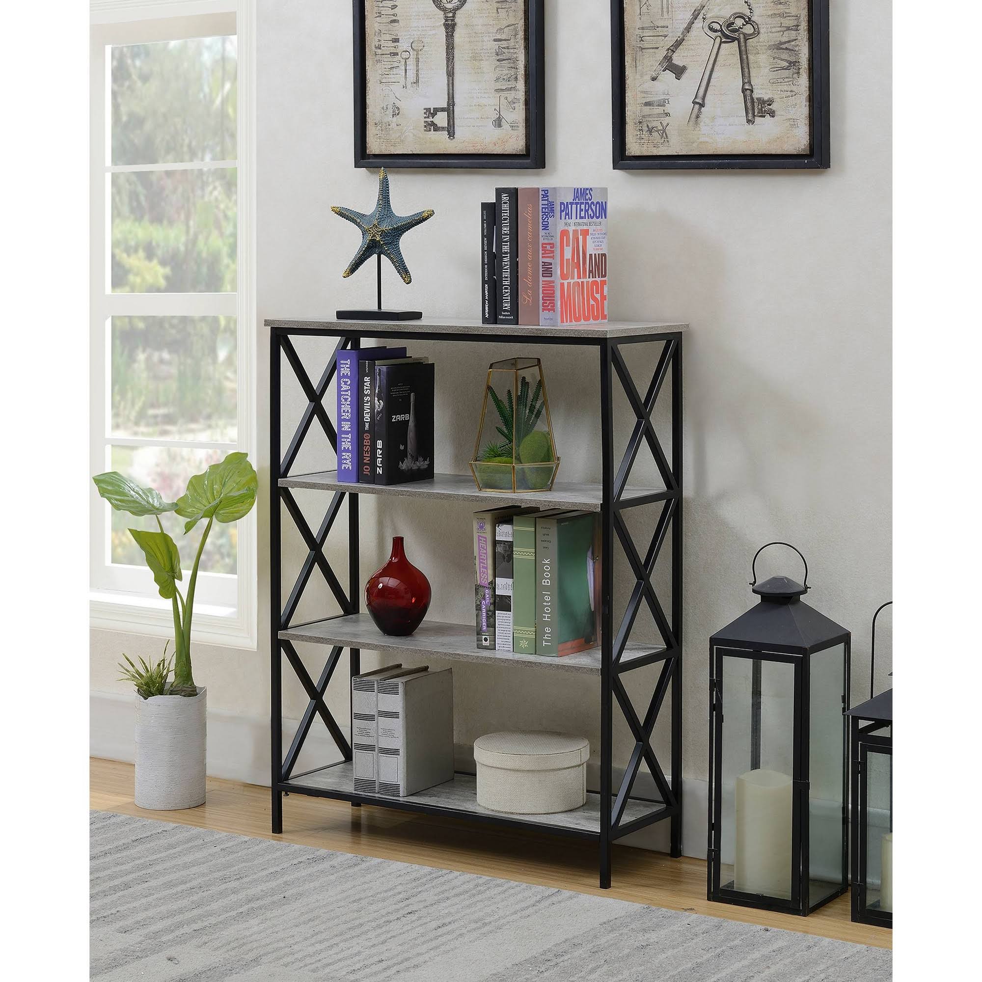 4 Tier Faux Birch Bookcase V747