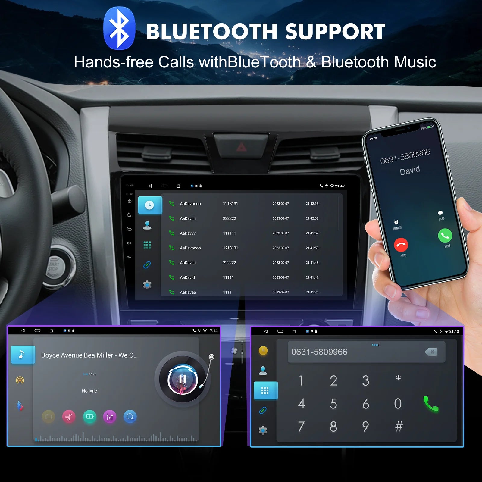 10.1 inches Android 12 Double Din Car Stereo IPS Touchscreen Car Radio with Carplay Android Auto Backup Camera GPS FM BT K703815
