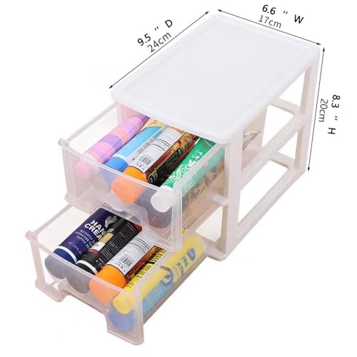 White Plastic 3 Drawer Desktop Organizer Z36015