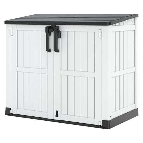 Outdoor Resin Storage Shed 36 Cu. Ft. Lockable Waterproof Storage Box N46998
