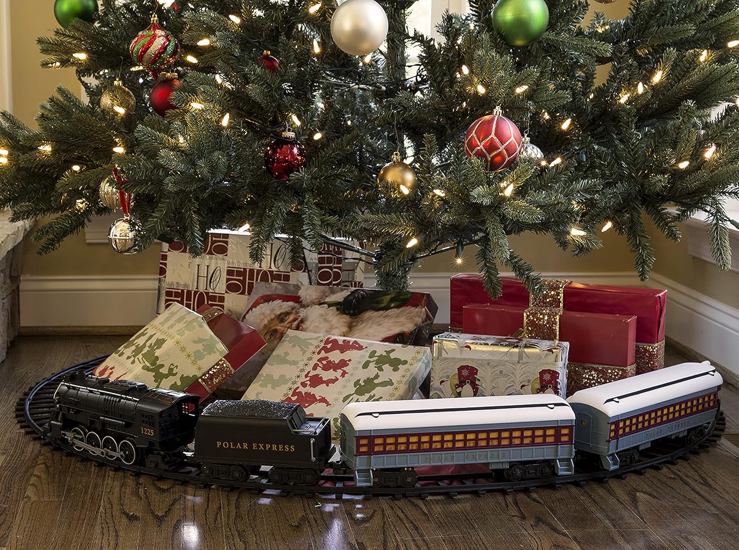 Black Battery-Powered Model Train Set with Remote W222009