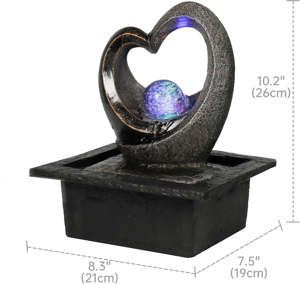 Water Garden Zen Fountain with LED Light E650