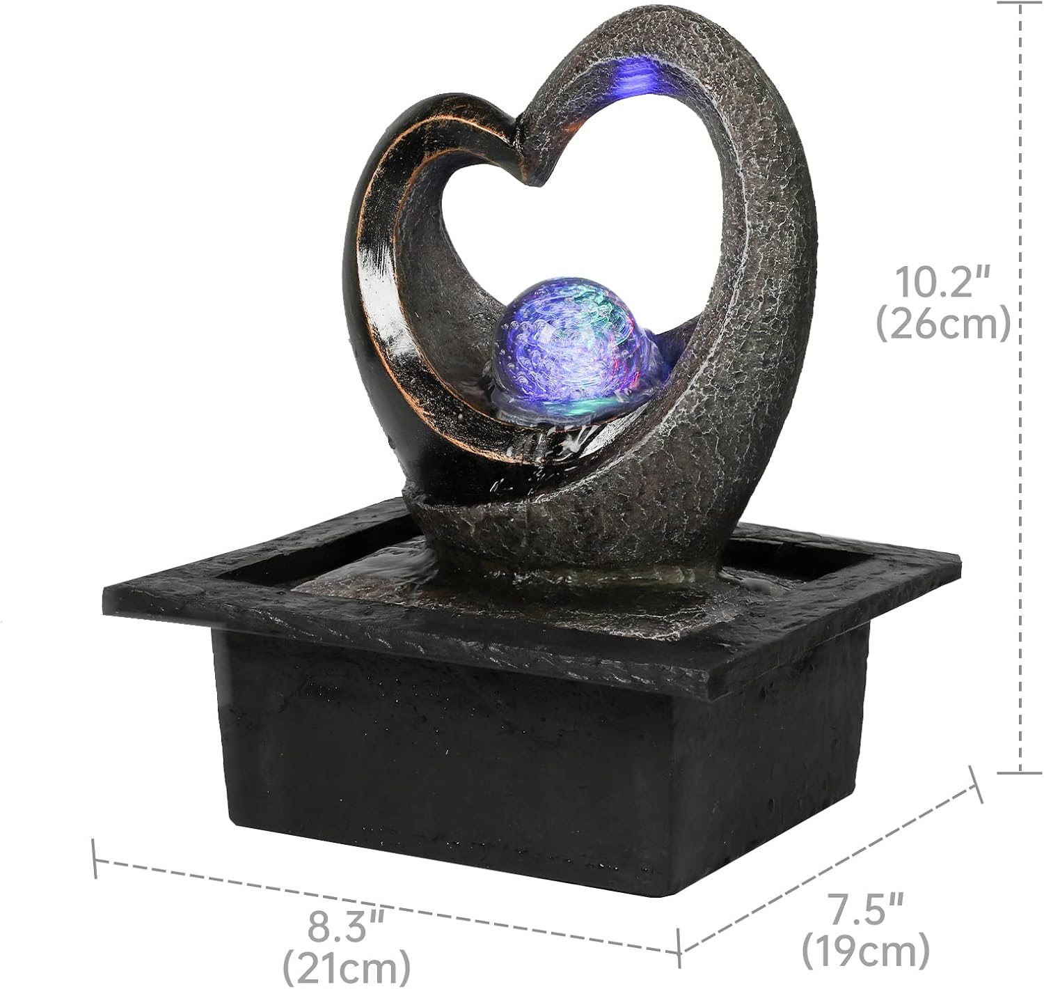 Water Garden Zen Fountain with LED Light E650
