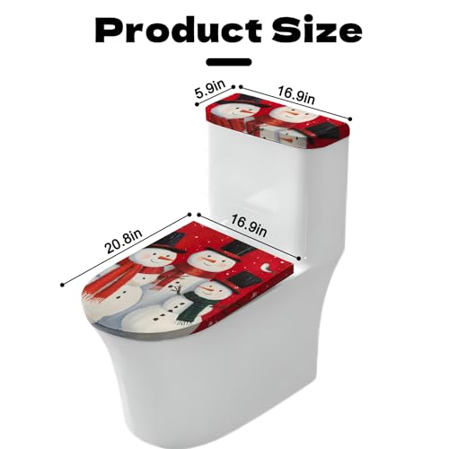 Christmas Toilet Lid Cover, Washable Toilet Seat Cover, Toilet Tank Protector N8957