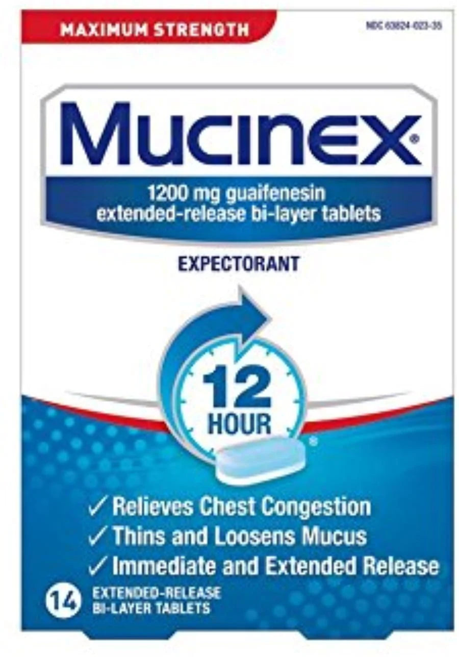 12 Hr Max Strength Expectorant Tablets, 14ct C731941