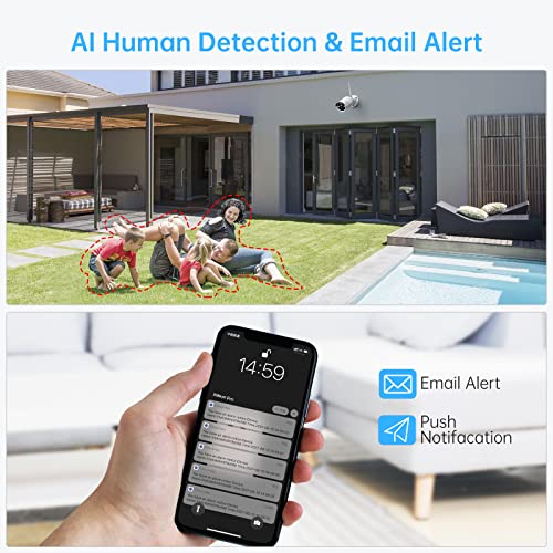 Wireless Security Camera System 8 Channel 4pcs 2MP Full HD Cameras 1TB HDD Night Vision M321