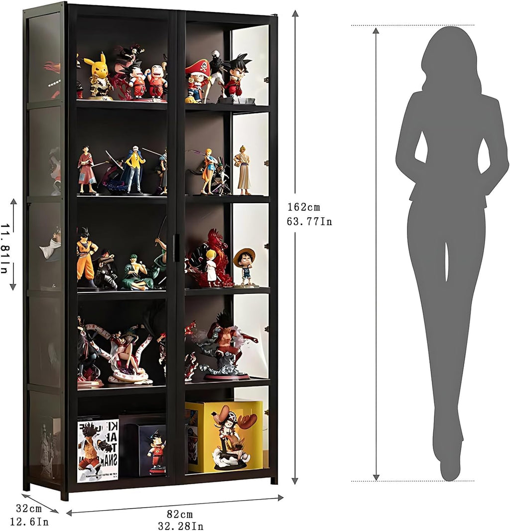 5-Tier Curio Display Cabinet with Acrylic Glass Door N50159