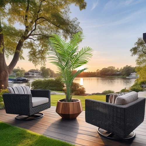 Artificial Areca Palm Plant Faux Tropical Tree 6FT with 15 Trunks (2pack) A3341