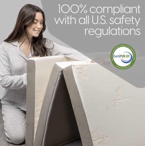 Cot Size Memory Foam Folding Mattress with Washable Cover N805908