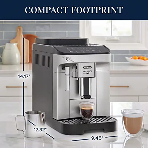 Fully Automatic Bean to Cup Espresso Cappuccino and Iced Coffee Maker, Black, Silver O785760