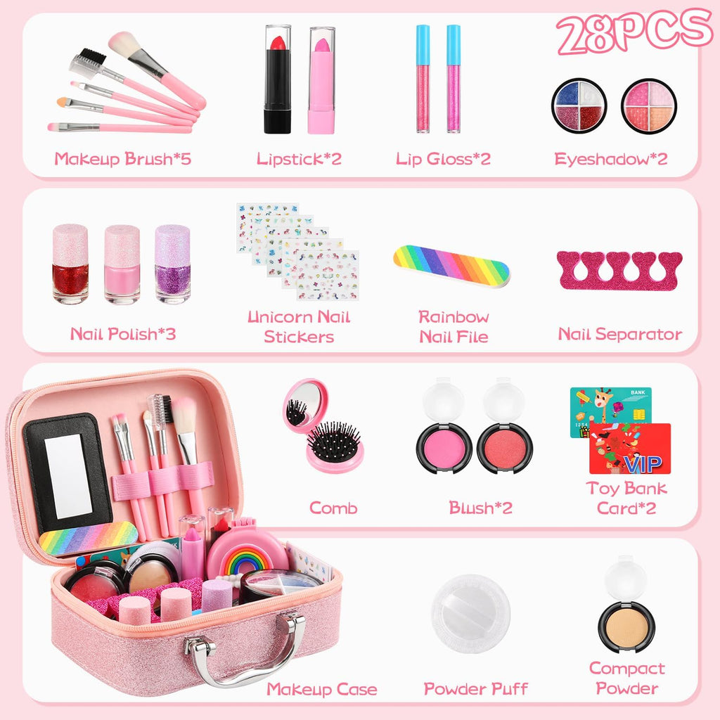 Real Washable Non-Toxic Kids Makeup Toy Kit X2457