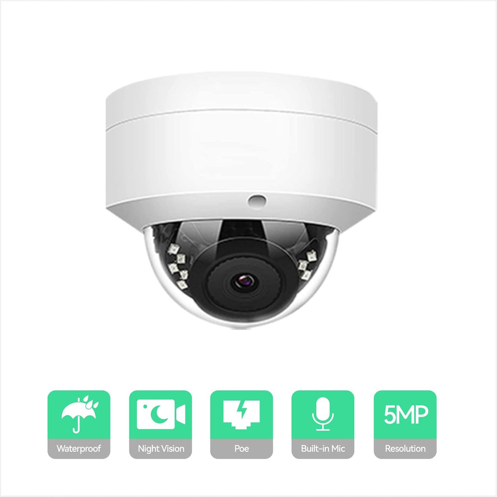 8CH 4K IP Security Camera System with 4 POE IP Dome Cameras Q284327