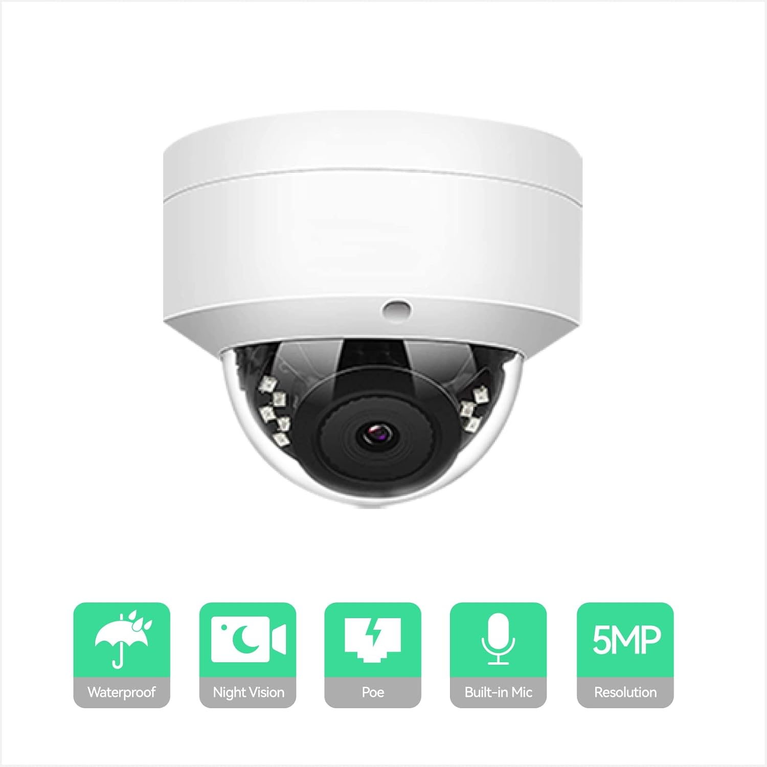 8CH 4K IP Security Camera System with 4 POE IP Dome Cameras Q284327
