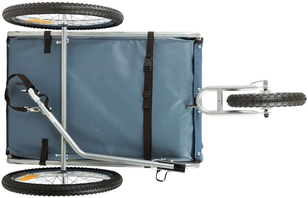 Blue 2-in-1 Pull-Behind Dog Bike Carrier Pet Trailer R530255