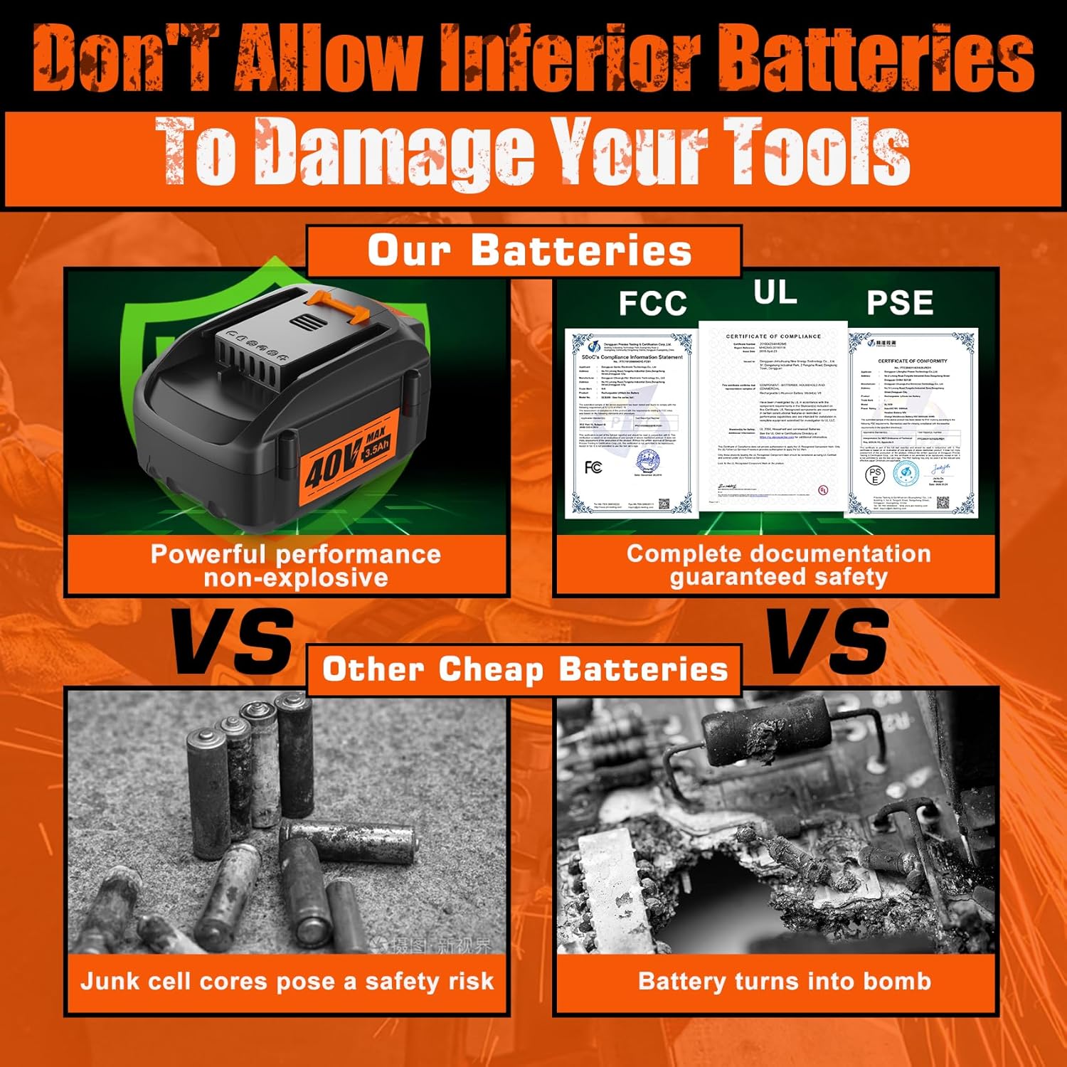 40V 3.5Ah Replacement Battery J213943