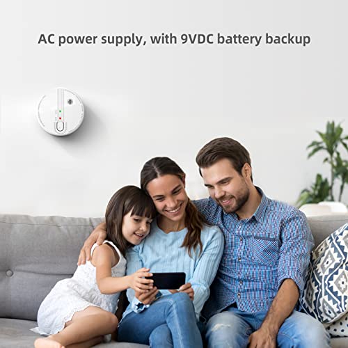Hardwired Interconnected Photoelectric Smoke Detector with Replaceable 9V Battery V334313