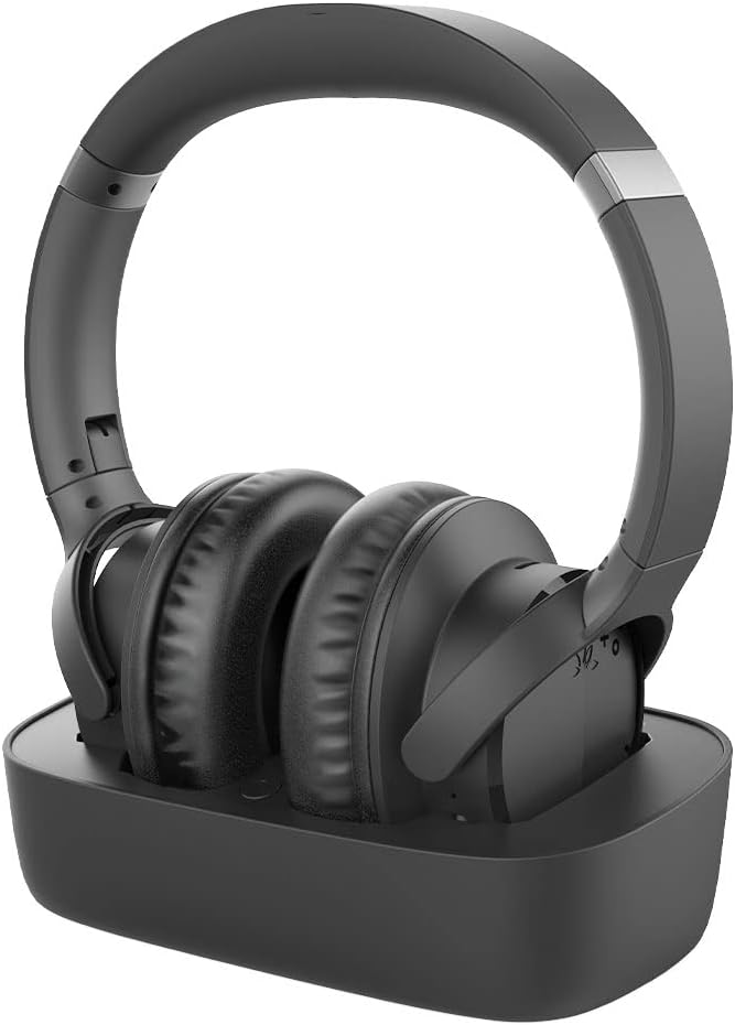 Wireless Headphones with Charging Dock, 35hrs Playtime Bluetooth Headset X266