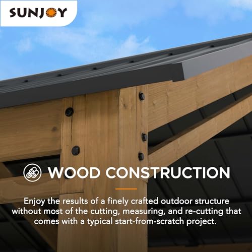 Cedar Framed Metal Roof Carport T9864