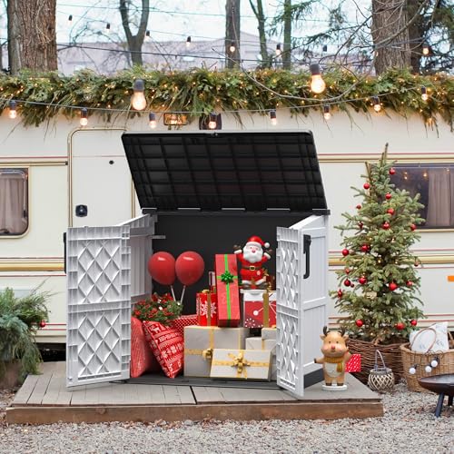 Outdoor Resin Storage Shed 36 Cu. Ft. Lockable Waterproof Storage Box N46998