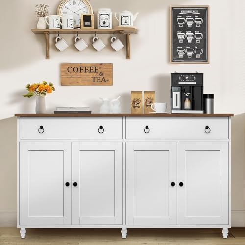 Black Buffet Cabinet with 2 Drawers and 4 Doors P240