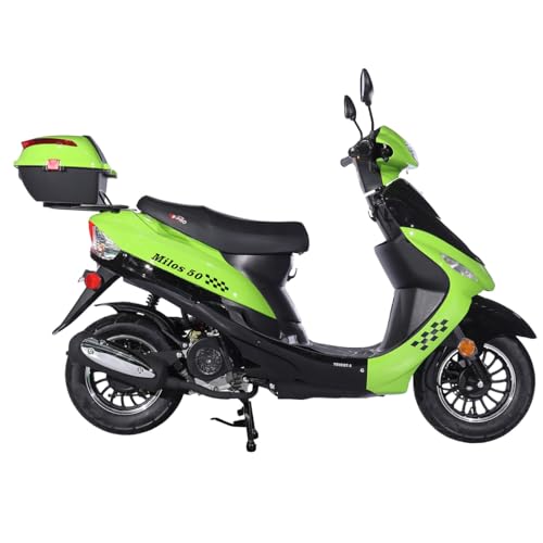 Black 50 Moped with 10" Aluminum Wheels P3429