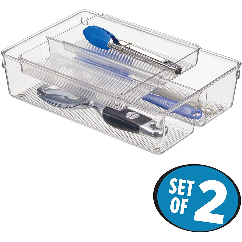 Plastic 2-Tier Stackable Drawer Organizer L381153