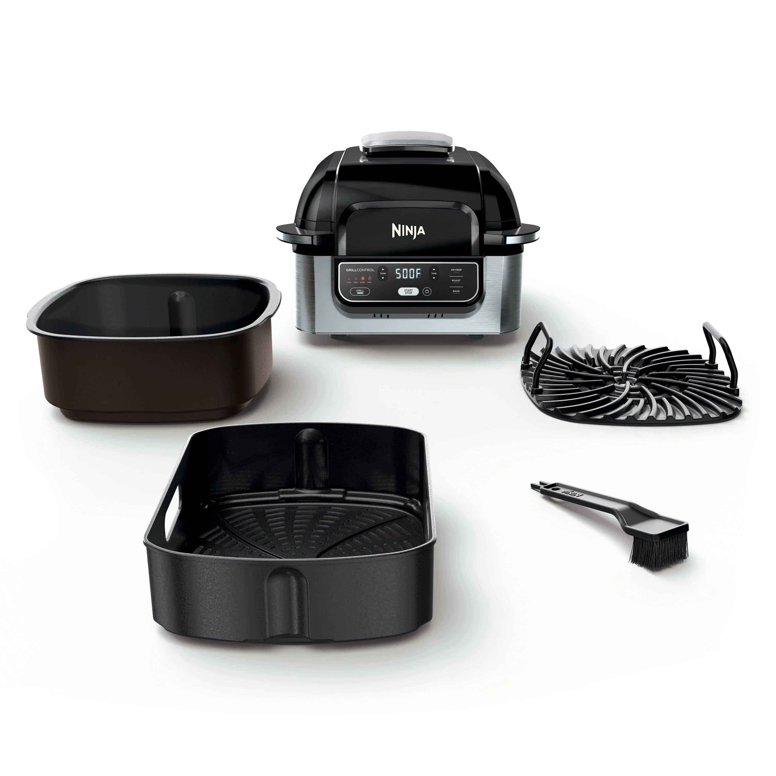 Black Indoor Grill with 4-qt Air Fryer C223432