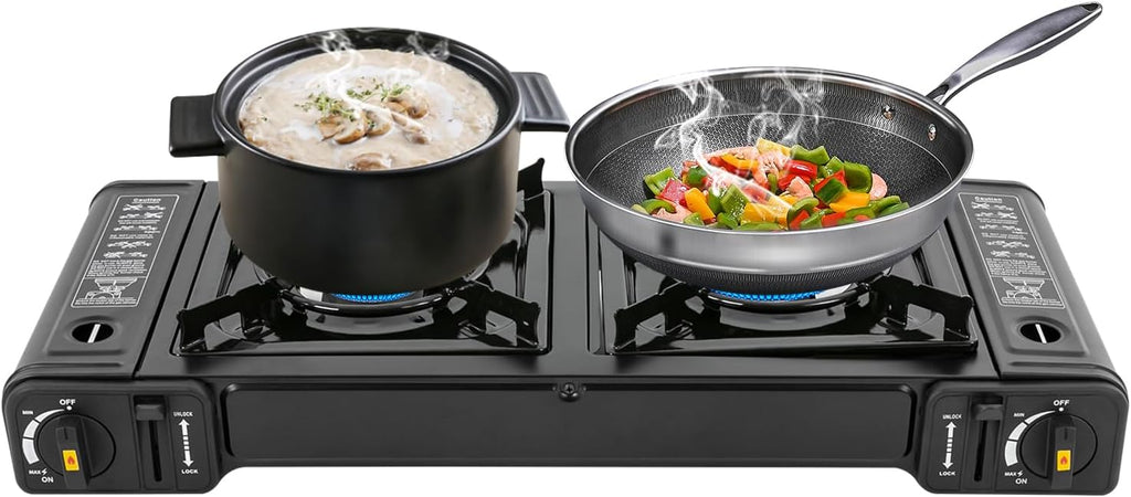 2-Burner Portable Gas Camping Stove R649