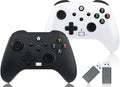 2 Pack Wireless Controller for Xbox with 2.4GHz Adapter Black+White V711112