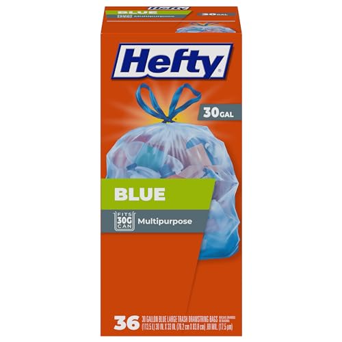 Clear 30 Gallon Trash Bags, 36 Count B51611