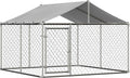 7.5' x 7.5' Large Outdoor Dog Kennel with WaterProof UV-Resistant Cover J23764