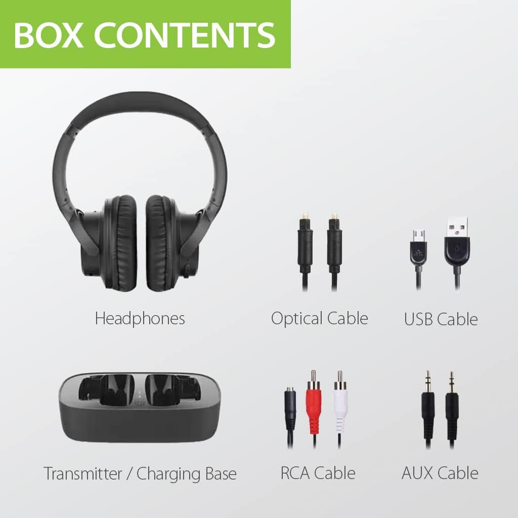 Wireless Headphones with Charging Dock, 35hrs Playtime Bluetooth Headset X266