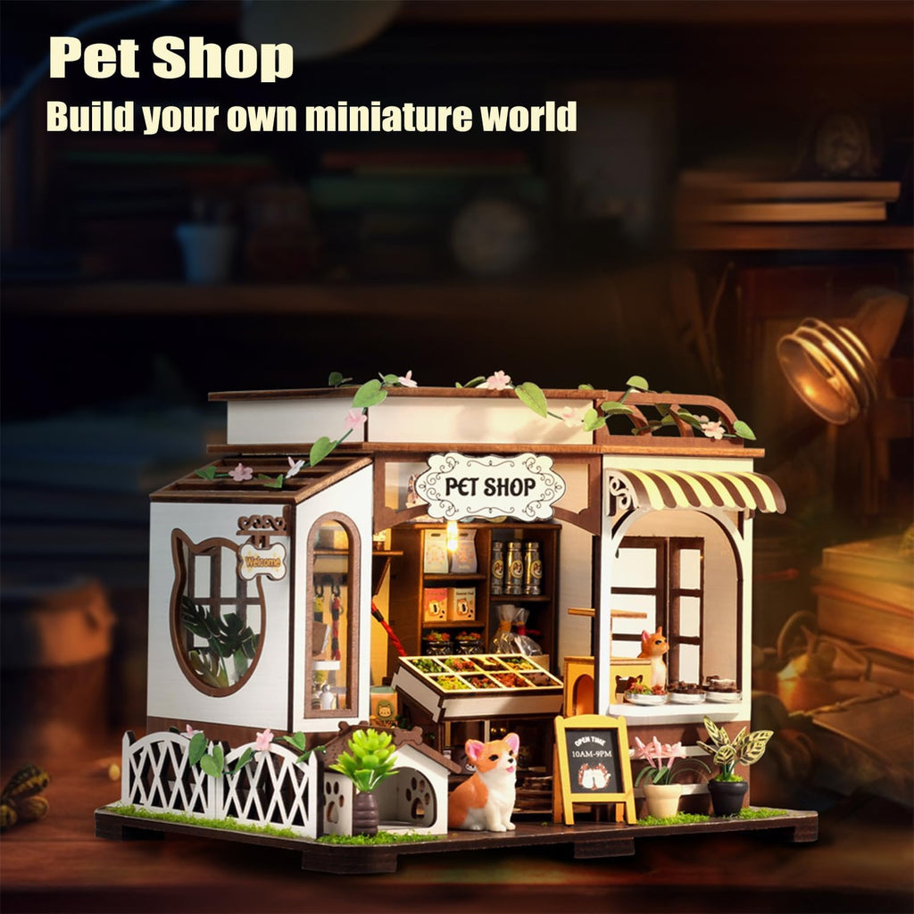 Miniature Dollhouse Kit with Furniture, 1:24 Scale J650