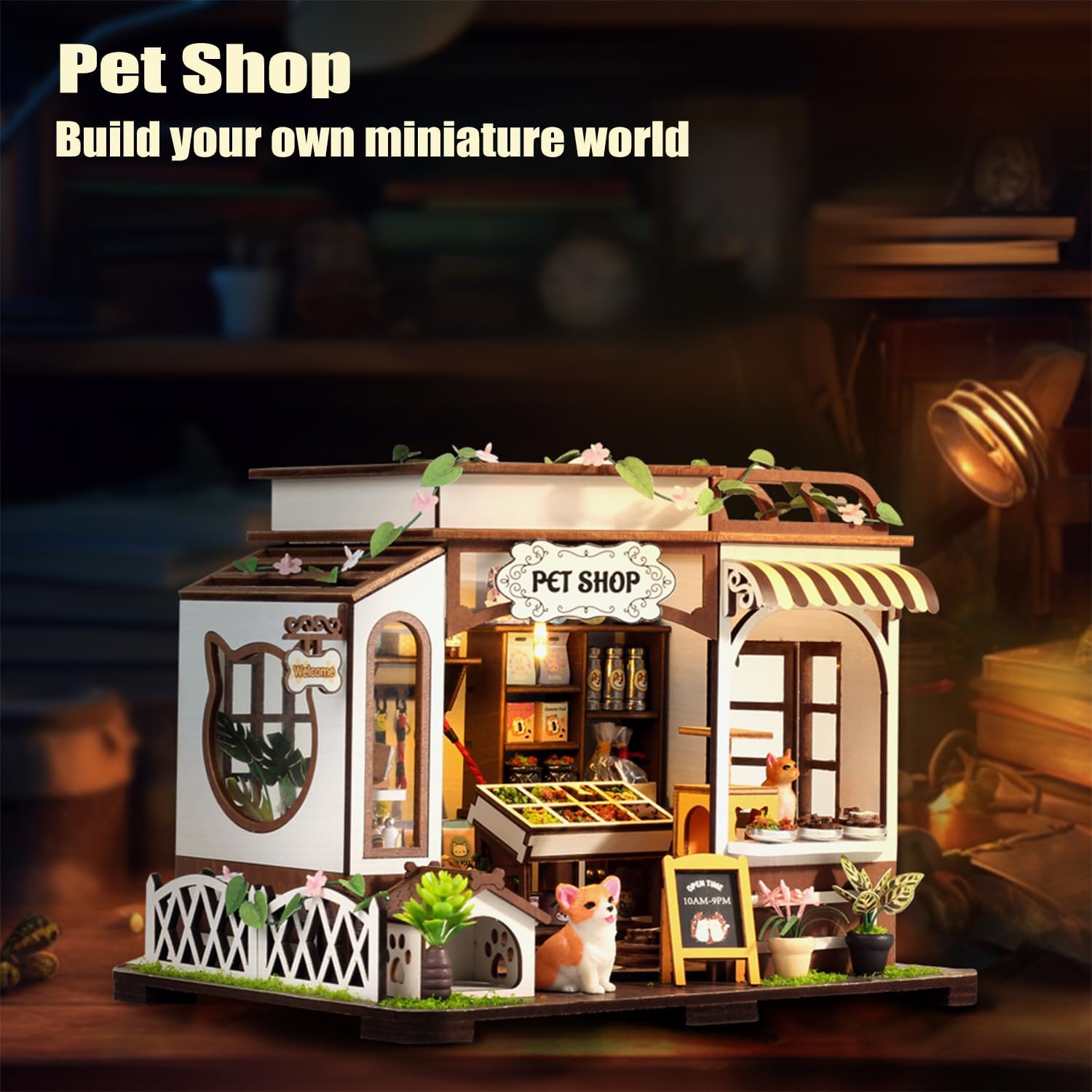 Miniature Dollhouse Kit with Furniture, 1:24 Scale J650