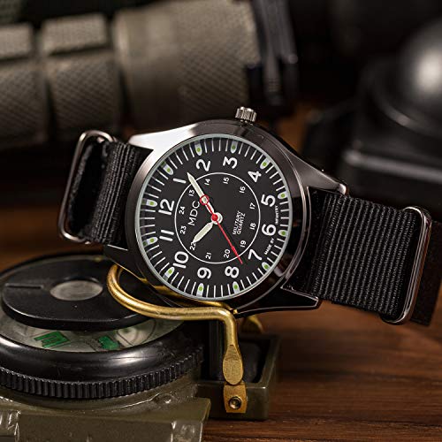 Mens Analog Watch with Slip-Thru Nylon Band G77990