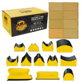 12-Piece Contoured Hand Sanding Block Set with 40 Sheet Hook & Loop Sandpaper Kit M470692
