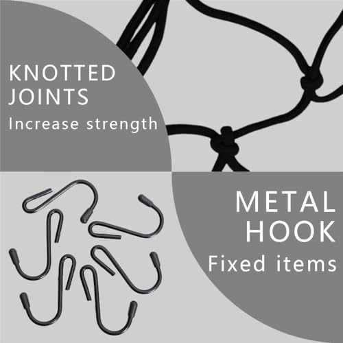 Small Cargo Net with 6 Metal Hooks C9754