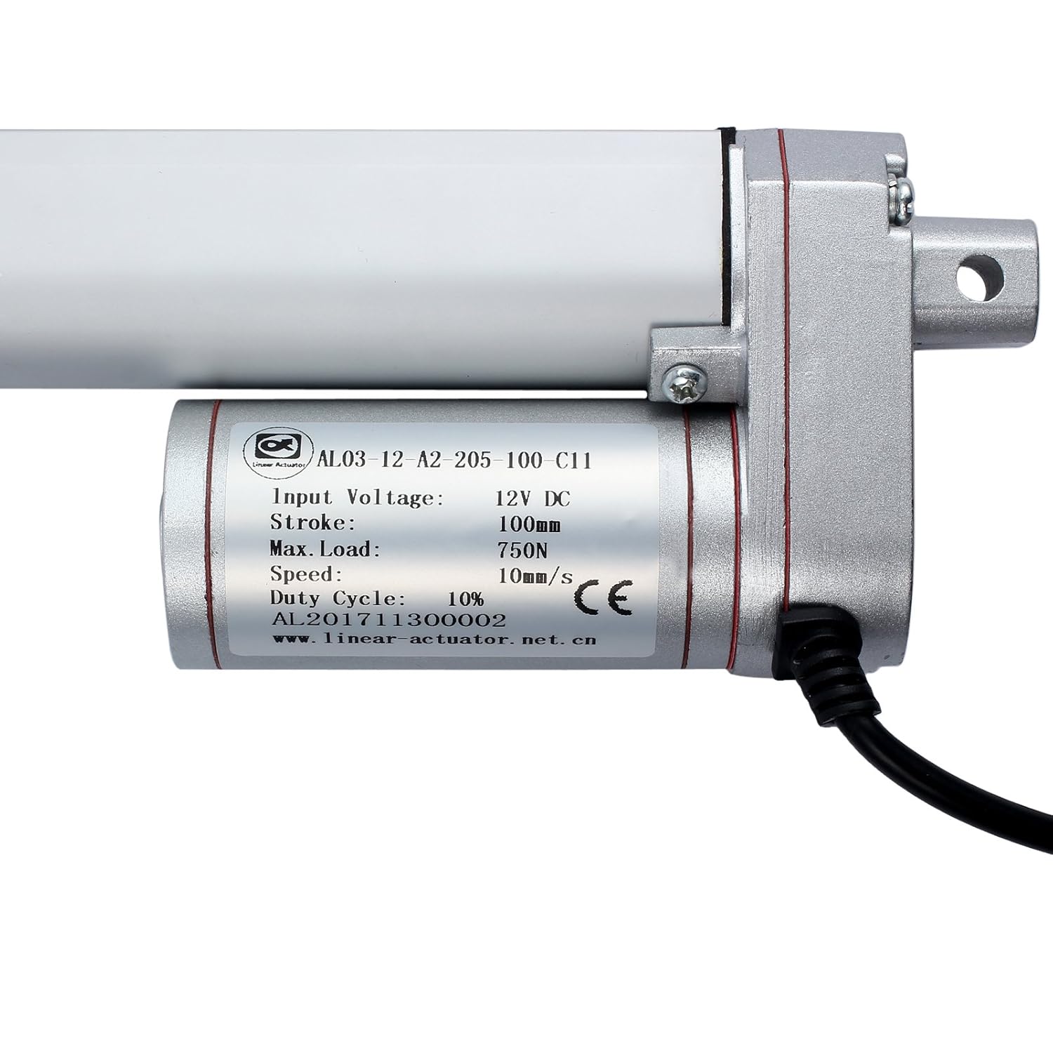 Electric Linear Actuator 100mm 4 Inch Heavy Duty DC 12V 750n 160lbs N7214