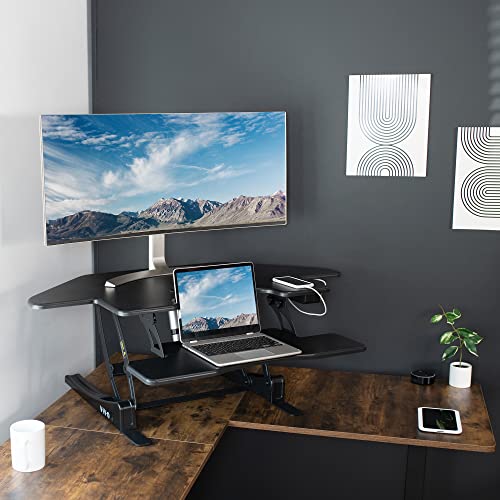 43 inch Electric Height Adjustable Stand Up Desk Converter Black B253896