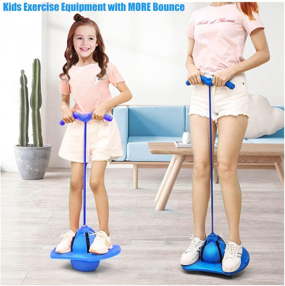 Blue Pogo Stick with Handle and Ball Pump K1193