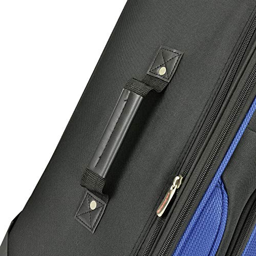 Gray 4-Piece Expandable Softside Travel Rolling Luggage Set D630