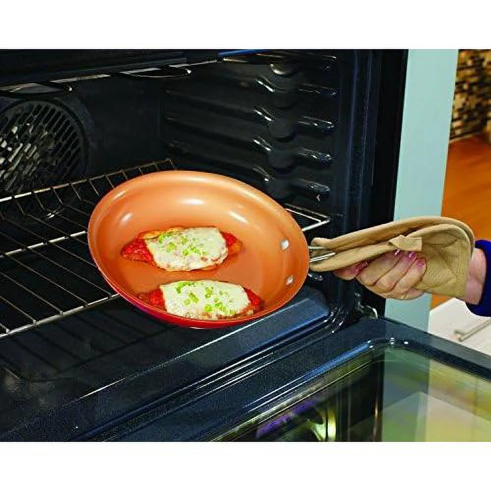 10 pc copper-infused ceramic non-stick cookware set H446