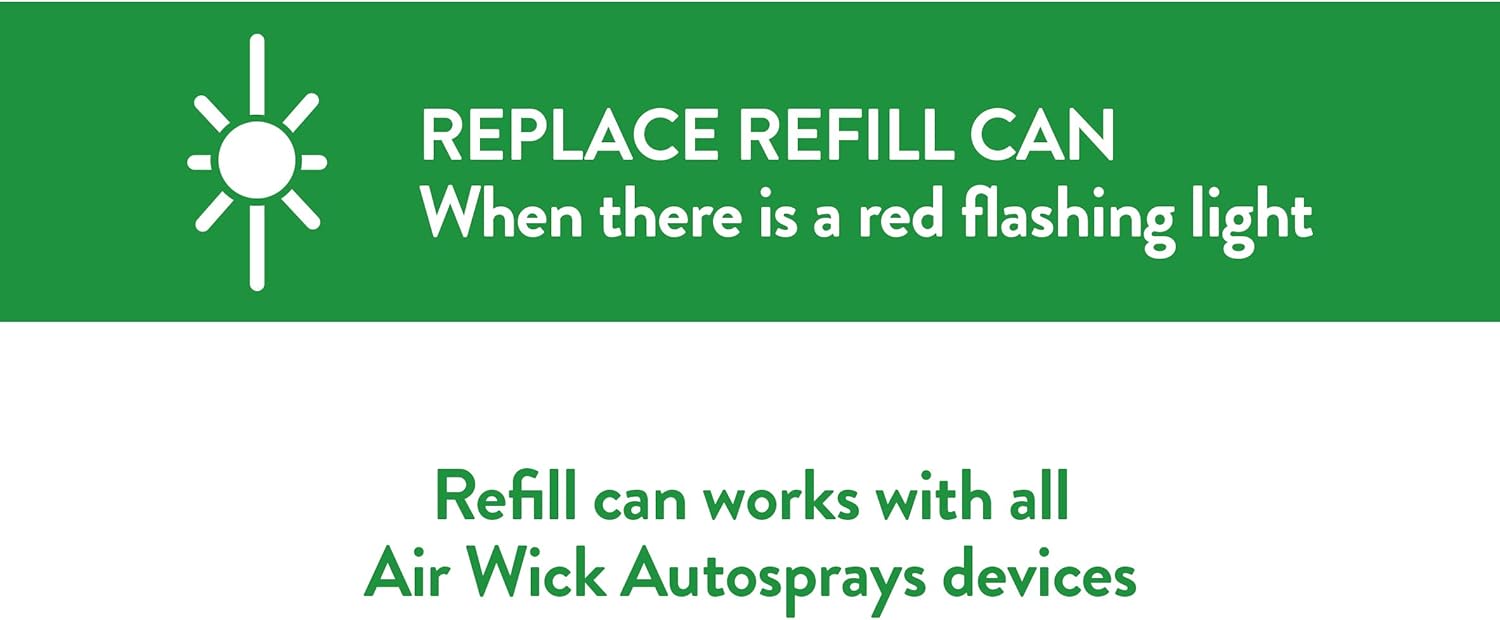 4 Refills Automatic Spray Air Freshener, Ocean Breeze, 5.89 oz, Pack of 4 X94858