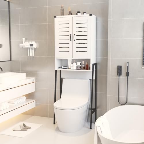 White 2-Door Over Toilet Storage Cabinet E55523